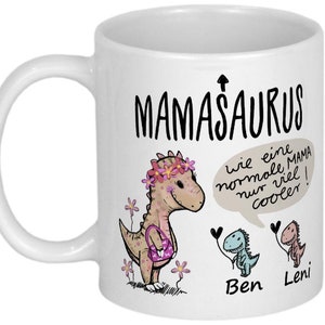 Geschenke für Mama Tasse & Kindern Geburtstagsgeschenk Mutter Weihnachtsgeschenk Geschenkideen Muttertagsgeschenke personalisiert MAMASAURUS