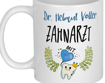 Herzliches Dankeschön für Zahnarzt Geschenk Zahnärztin Geschenkideen personalisierte Tasse Danksagung Geburtstagsgeschenk mit Herz