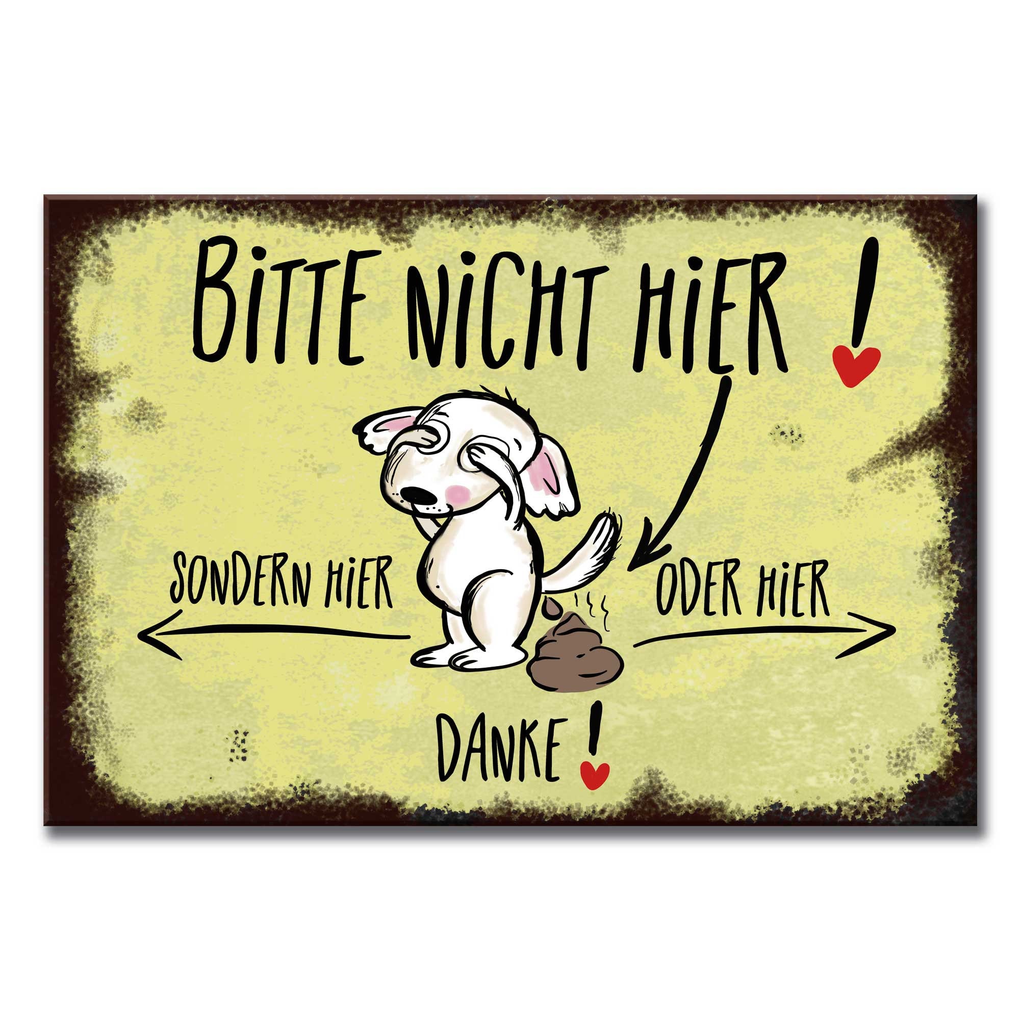 Kein Hundeklo Schild Hundekot Verbotsschild lustig AluVerbund 20 x 30