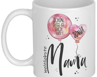 Mama Geschenk Mutter Tasse PERSONALISIERBAR Muttertagsgeschenk Geburtstagsgeschenk Muttertag