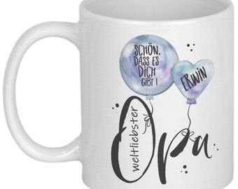 Personalisierte Geschenke für Opa Tasse, Weihnachtsgeschenke Idee oder als Geburtstagsgeschenk für Uropa