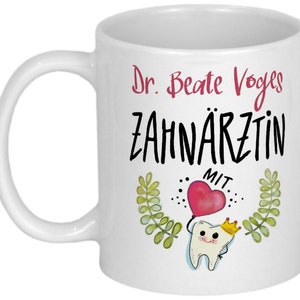 Herzliches Dankeschön für Zahnarzt Geschenk Zahnärztin Geschenkideen personalisierte Tasse Danksagung Geburtstagsgeschenk mit Herz Zahnärztin