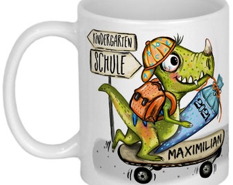 Einschulung Geschenk Junge Schulkind Tasse mit Namen Geschenkideen Schulanfang personalisierte Tasse Einschulungsgeschenk