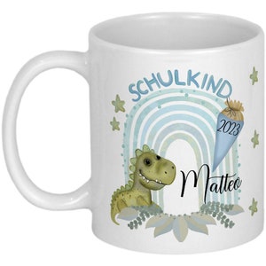 Geschenk Einschulung Junge Schuleinführung Geschenk Schulkind Tasse mit Namen Schulanfang personalisiert