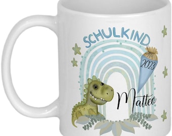 Geschenk Einschulung Junge Schuleinführung Geschenk Schulkind Tasse mit Namen Schulanfang personalisiert