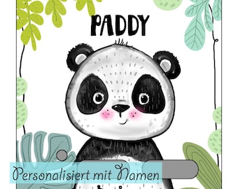 Tonie Schutzfolie geeignet als Toniebox Folie mit Namen Panda Pandbär wischfest kratzfest Schutz Schutzhülle LED durchscheinend