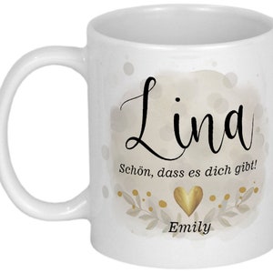 Geschenk Patentante fragen Tasse Überraschungskarte personalisiert Taufpatin Geschenkidee von Patenkind Tolle Ideen originelle Karte Bild 2