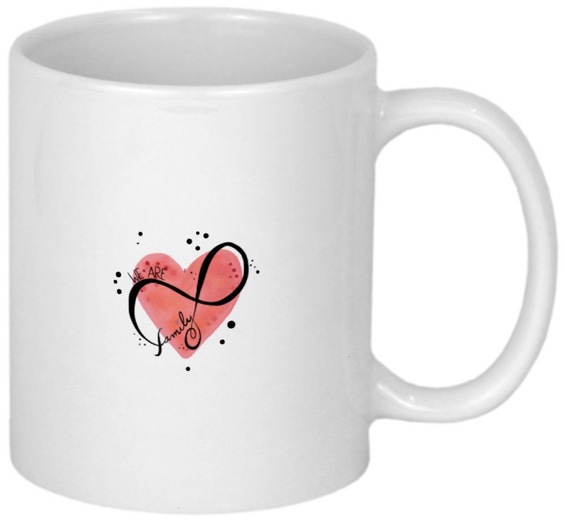 Familientasse personalisierte Geschenke Familie We are family infinity Tasse für die Liebsten Geschenkidee Bild 2