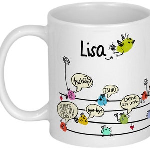 Abschiedsgeschenk Kollegen, PERSONALISIERTE Tasse, Abschied Kollegin Geschenk, Verabschiedung Kollege, Kaffeetasse image 1