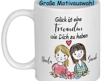 Beste Freundin Geschenk Freundinnen Tasse mit Namen personalisierte Tassen Weihnachtsgeschenke Freunde Geburtstagsgeschenk BFF