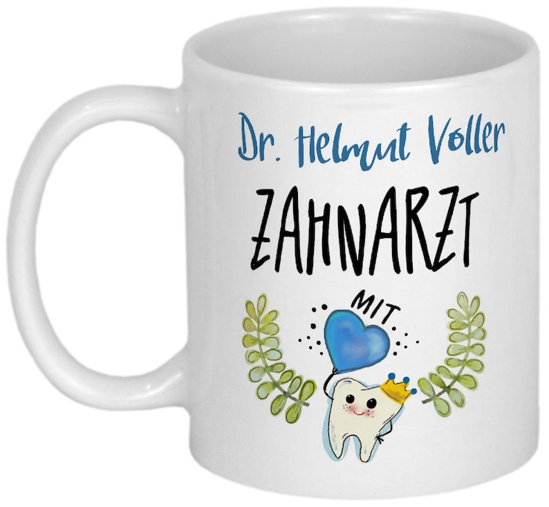 Herzliches Dankeschön für Zahnarzt Geschenk Zahnärztin Geschenkideen personalisierte Tasse Danksagung Geburtstagsgeschenk mit Herz Zahnarzt