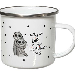 Erdmännchen Tasse – Süßes Geschenk Mit Familien-Motiv, 300 Ml, Keramik, Mikrowellen- & Spülmaschinenfest