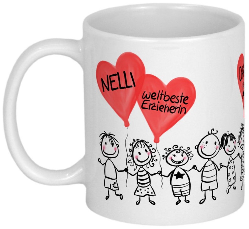 Erzieherin Kindergärtnerin Abschied Geschenk Tasse Bild 1