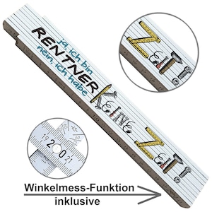 Zollstock Opa Geschenk Rentner Abschiedsgeschenk Ruhestand 2seitig bedruckt Geburtstagsgeschenk Weihnachtsgeschenk Meterstab u. Winkelmesser