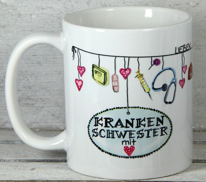 Krankenschwester Dankeschön Geschenk Tasse mit Namen Bild 1