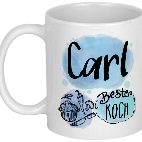 Dankeschön für Koch Geschenk Köchin Geschenkideen personalisierte Tasse mit Namen Danksagung Weihnachtsgeschenk Geburtstagsgeschenk