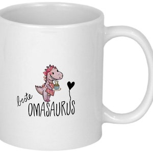 Lustige Geschenke für Opa Tasse mit Namen von Enkeln Geburtstagsgeschenk Weihnachtsgeschenk Geschenkideen personalisiert Becher mit Dino Bild 5