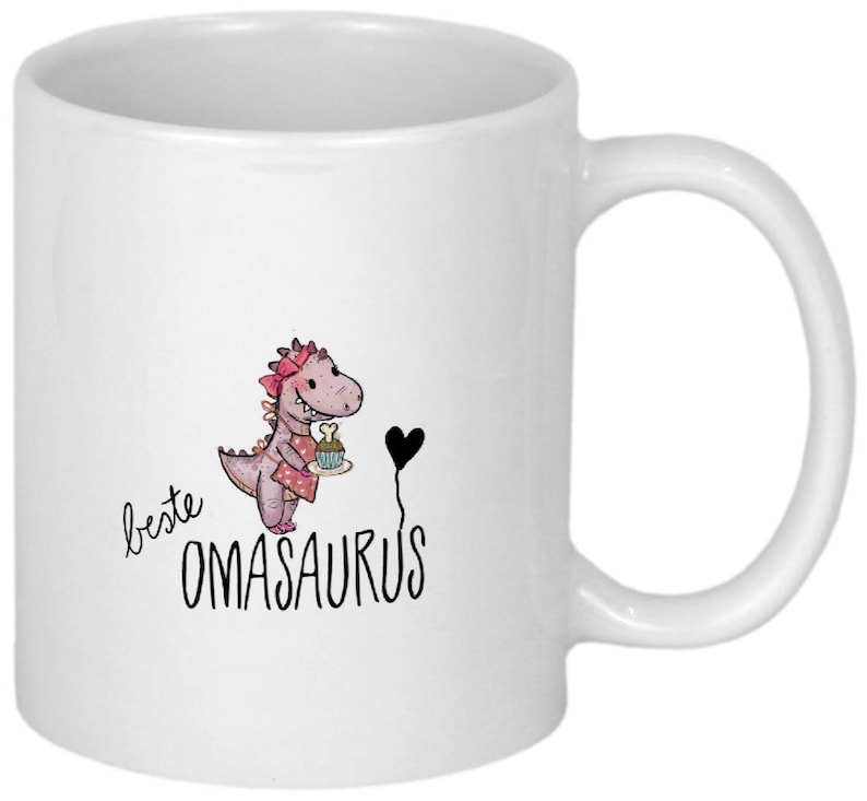 Lustige Geschenke für Opa Tasse mit Namen von Enkeln Geburtstagsgeschenk Weihnachtsgeschenk Geschenkideen personalisiert Becher mit Dino Bild 5