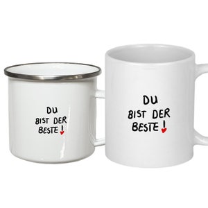 Keramiktasse oder Emaille Becher Superhelden Campingtasse Emailletasse Männergeschenke Geschenke für Papa Väter Onkel Bruder Bild 3