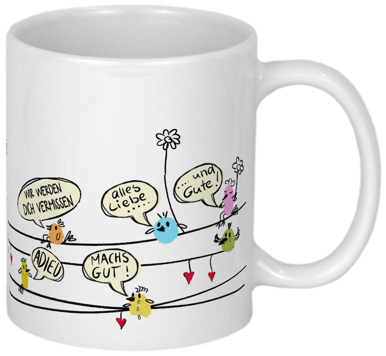 Abschiedsgeschenk Kollegen, PERSONALISIERTE Tasse, Abschied Kollegin Geschenk, Verabschiedung Kollege, Kaffeetasse Bild 2