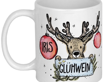 Glühweintassen Weihnachtsmarkt Becher für Glühwein personalisierte Tasse mit Namen und Spruch