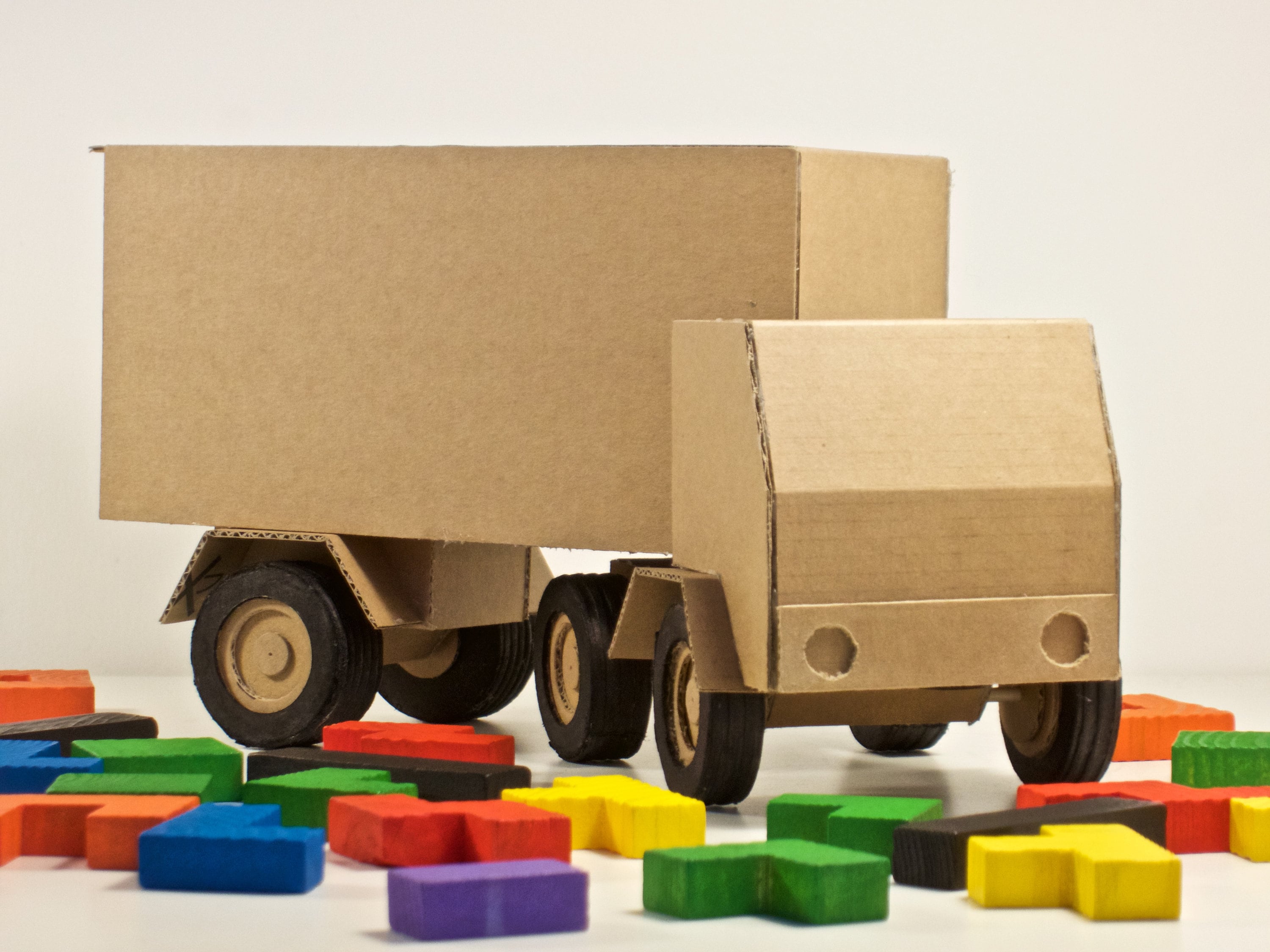 Semi Trailer Truck Cardboard DIY Toy Truck Plans Etsy