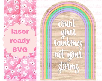 Rainbow Arch Quote Sign SVG Laser Design File Laser Ready Cut File