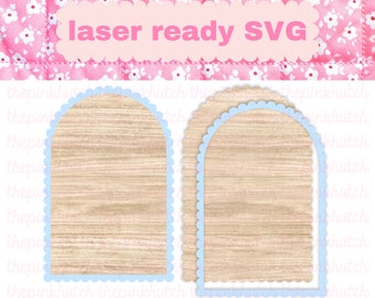 Scalloped Arch Frame SVG Laser Design File Laser Ready Cut File