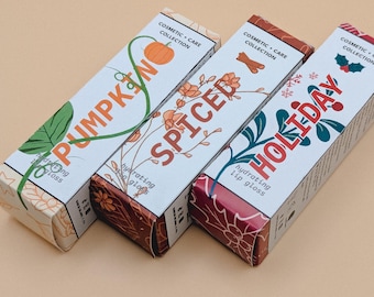 Holiday Lip Gloss Collection: Pumpkin, Spiced, and Holiday Colors 5ml large doe foot