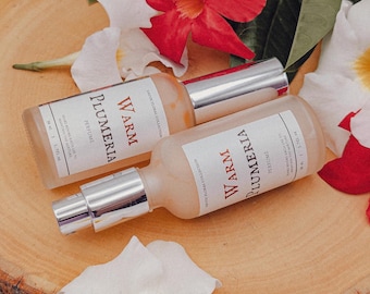 Warm Plumeria Perfume: Alcohol-Free Exotic Floral Fragrance (1.7oz)