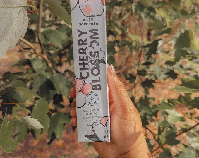 Shimmery Dry Body Oil: Cherry Blossom & Gardenia Scent