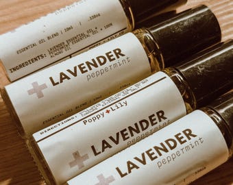 Lavender Peppermint Roll-On: Aromatherapy Temple Balm (10 ml)