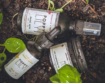 3 Piece Facial Skin Set: Rosewater Spray, Brightening Oil, Dry Skin Moisturizer