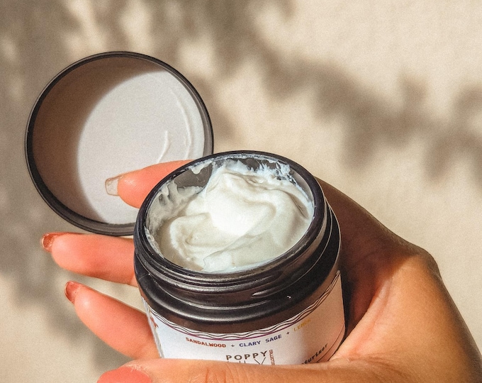 Vegan Facial Moisturizer: Sandalwood Clary Sage for Dry Skin