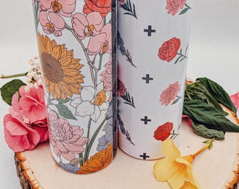 Exotic Florals 20oz Tumbler Cup: Insulated Stainless Steel