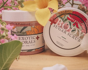 Exotic Florals Sugar Body Scrub: Frankincense, Myrrh, Jasmine, Lily