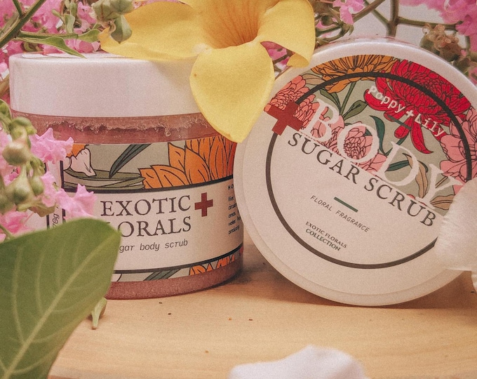 Exotic Florals Sugar Body Scrub: Frankincense, Myrrh, Jasmine, Lily