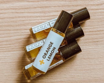 Orange Lemon Essential Oil Roll-On: Aromatherapy Citrus Perfume
