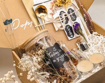 Apothecary Junk Journal Kit: DIY Bookmark, Stickers, Glass Cup