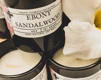 Floral Scented Soy Wax Candles: Exotic Florals Collection