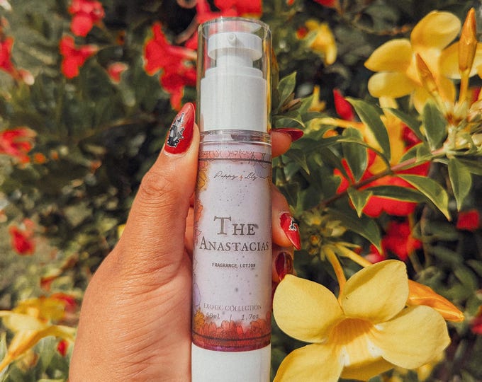 The Anastacias Shimmering Body Oil Lotion: Exotic Florals, Hydrating Botanicals