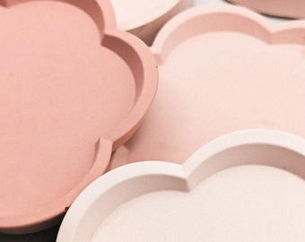 Sakura Blossom Jewelry Tray: Jesmonite & Gypsum Organizer Dish