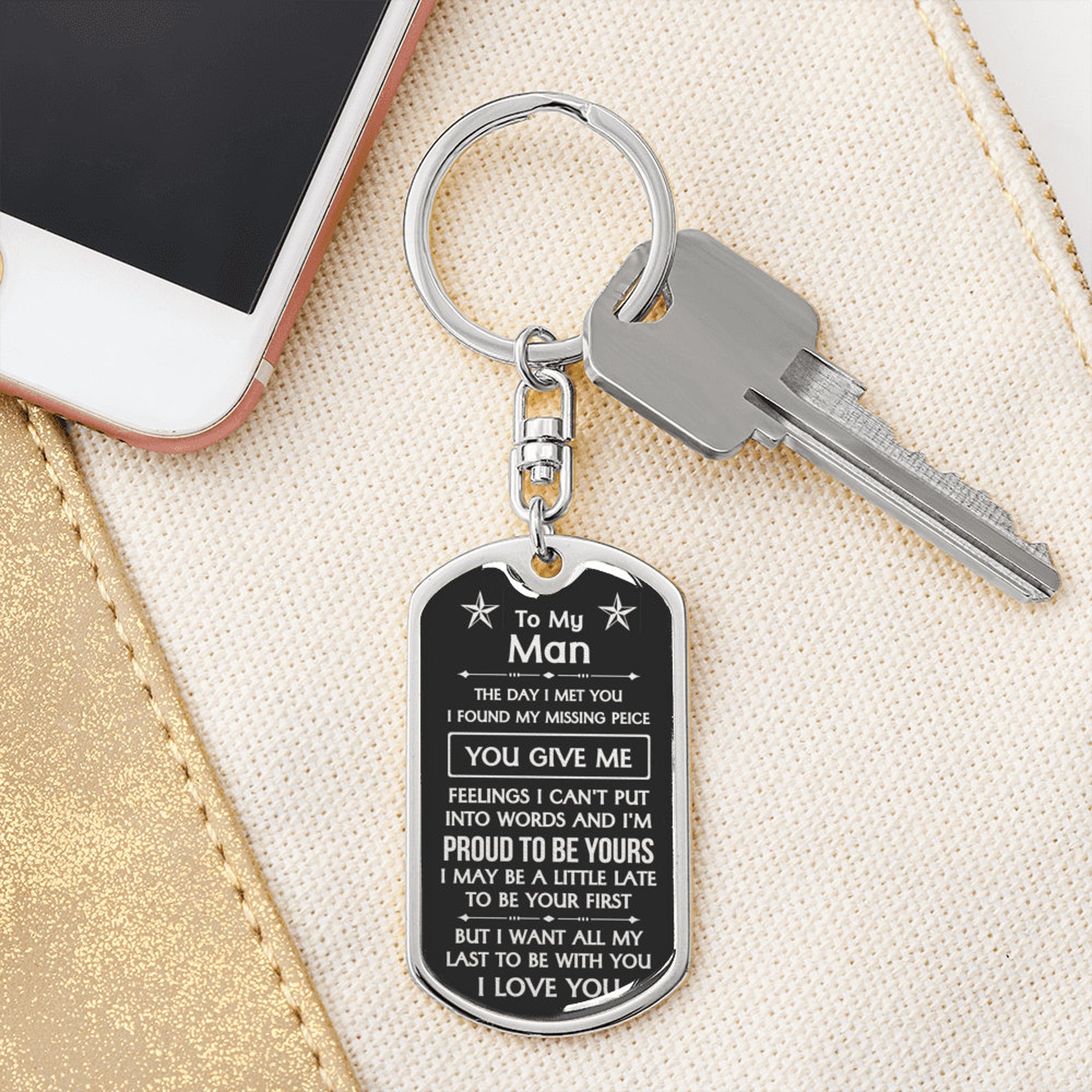 Husband Keychain Romantic Keychain for Him Best Gift for Etsy