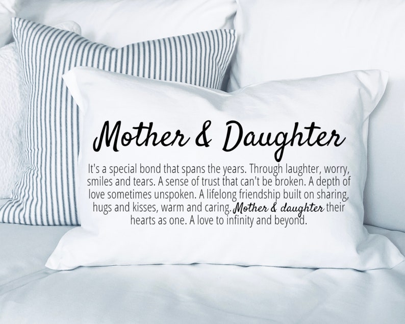 Mother & Daughter Pillow Case Gift For Daughter Pillow Cover Etsy