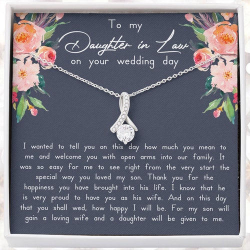 DAUGHTER IN LAW Wedding Gift Jewelry From Mother-in Law - Etsy