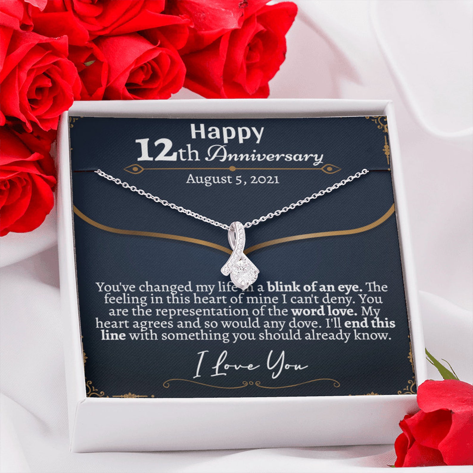 12 Year Anniversary Jewelry 12th Wedding Anniversary Gift for Etsy 12 Year Anniversary Jewelry 12th Wedding Anniversary Gift for Etsy