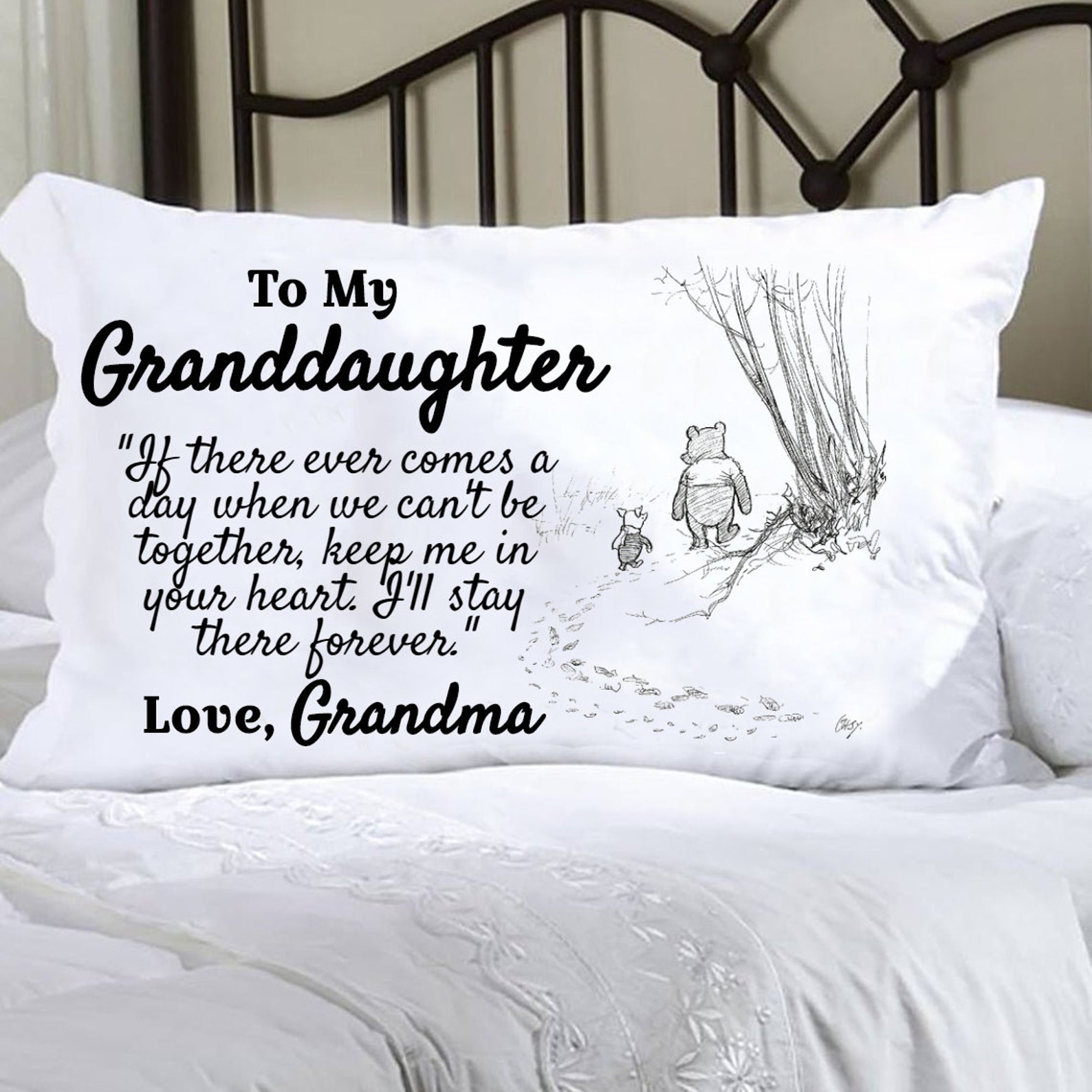 Granddaughter Pillow Case Gift for Granddaughter Pillow Etsy