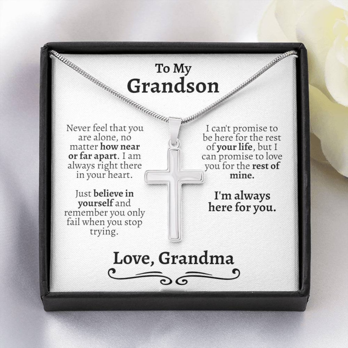 Grandson Keepsake Gift Gift for Grandson Grandson Necklace Etsy
