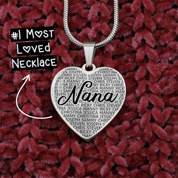 Grandkids Necklace Etsy