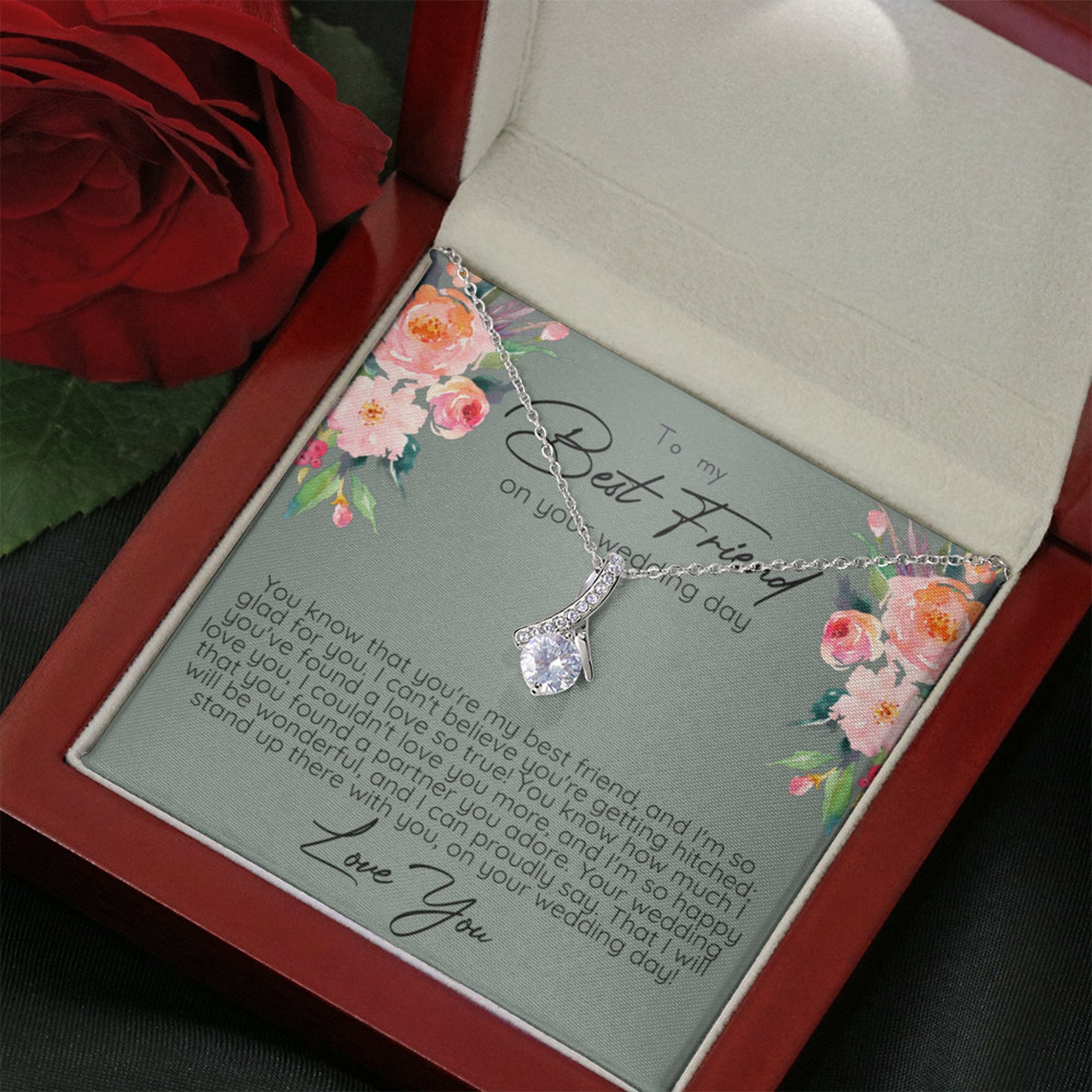 Best Friend to Bride Gift Friend of the Bride Necklace for Etsy